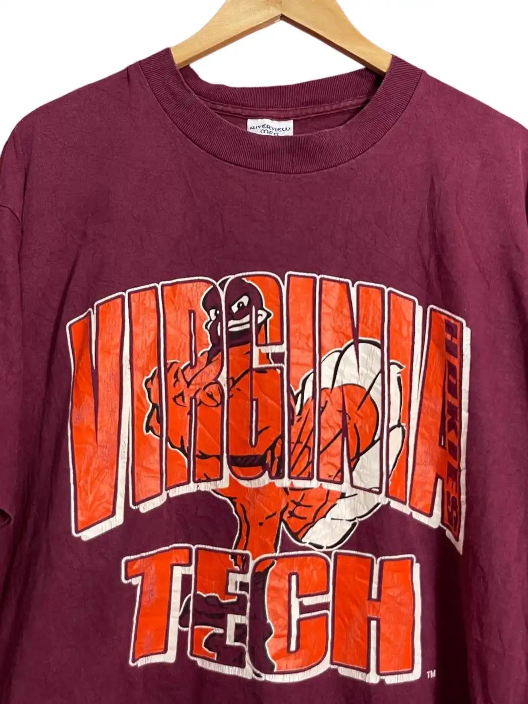 Vintage Style 90S Virginia Tech Sweatshirt Hoodie Football Game Day T-Shirt Lover - Image 2