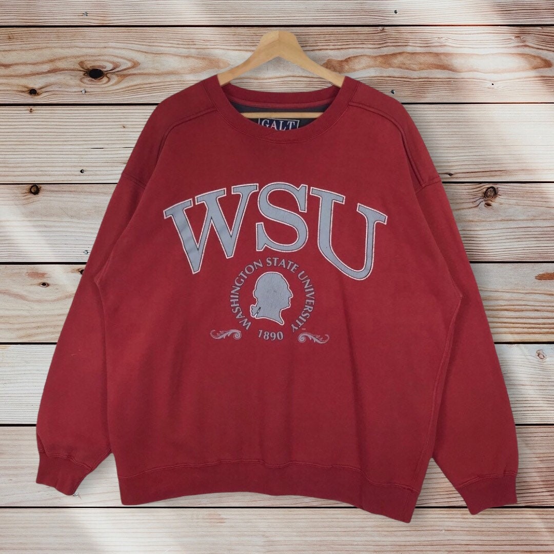 Vintage Style 90’S Washington State University Crewneck Sweatshirt, Washington State Sweater Pullover, Hoodie