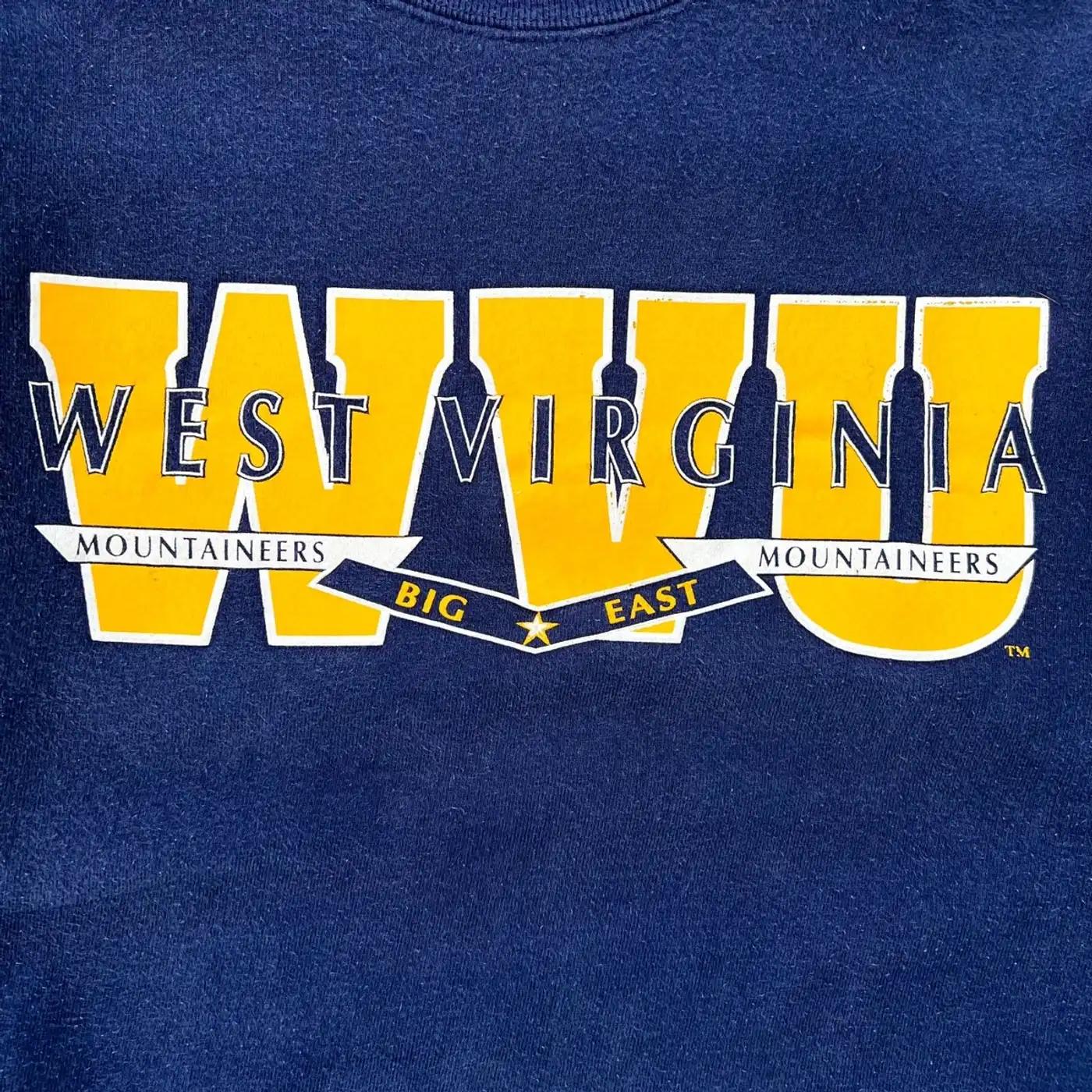 Vintage Style 90S West Virginia Mountaineers College Football University American Sweatshirt Gifts For Ncaa - Image 2