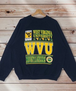 Vintage Style 90’S West Virginia Mountaineers Crewneck Sweatshirt, West Virginia University Sweater Pullover