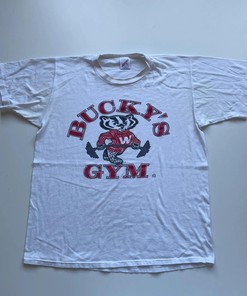 Vintage Style 90S Wisconsin Badgers Buckys Gym Graphic T-Shirt Sweatshirt Hoodie Gifts Sports Lover