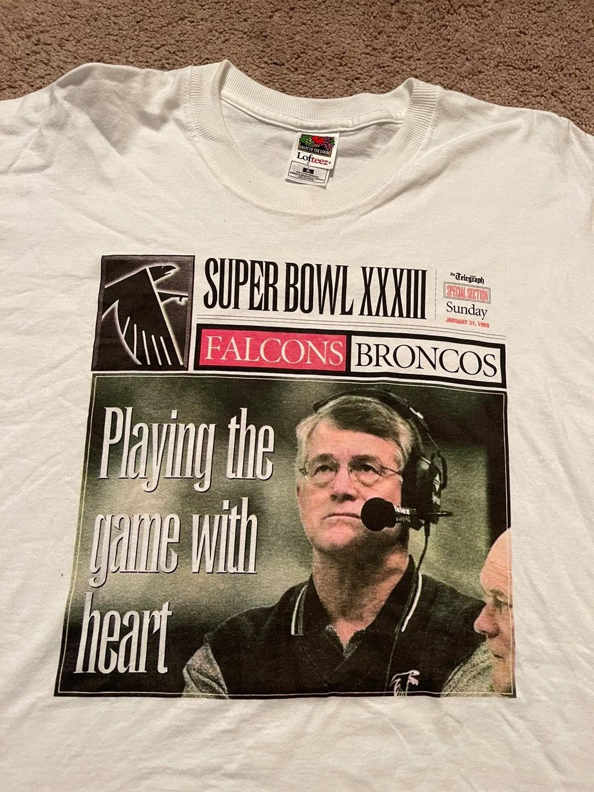 Vintage Style 90s 1999 99 Falcons Broncos Dan Reeves Sweatshirt T-shirt, NFL Football Teams Gifts For Fans - Image 2