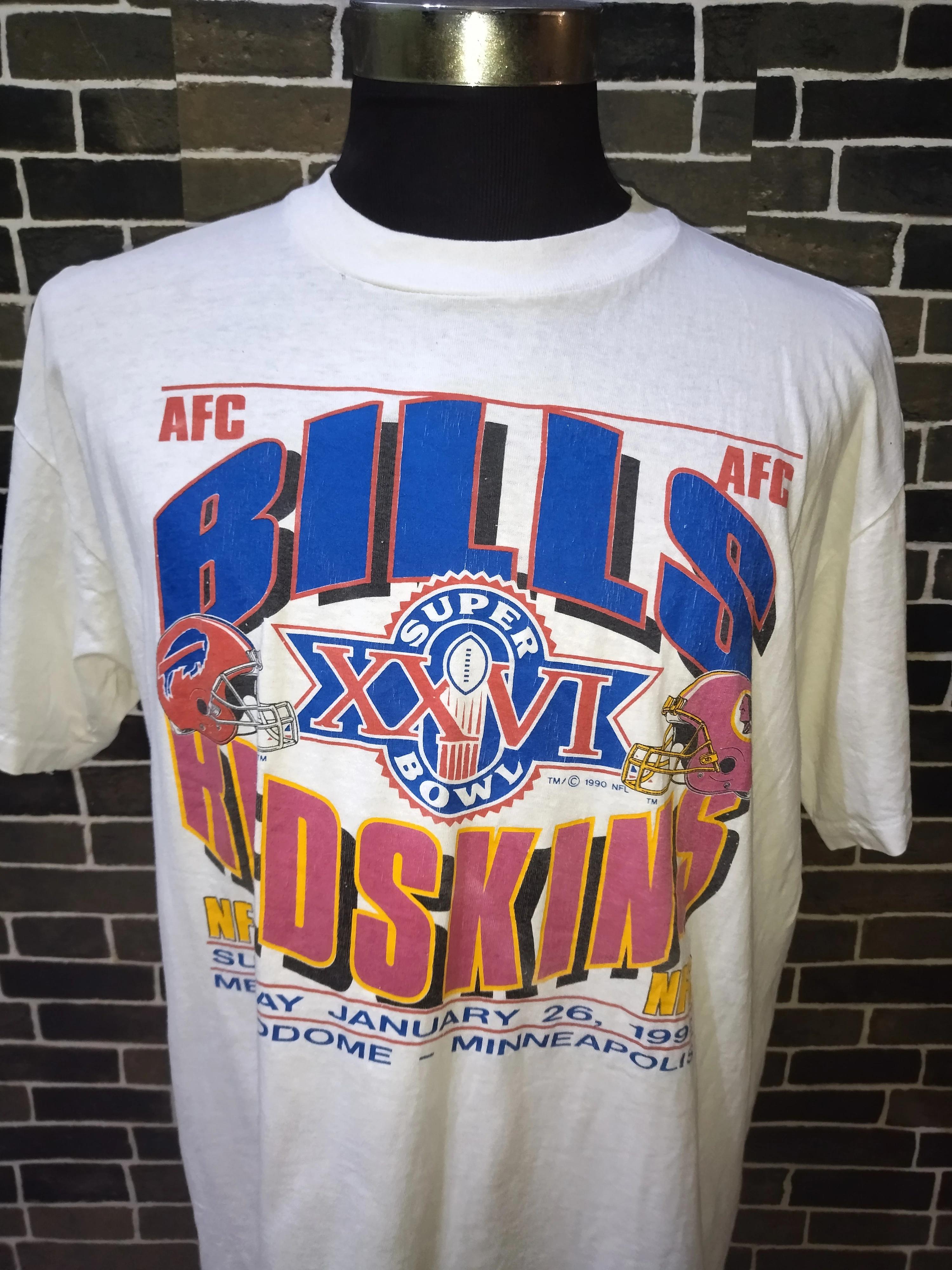 Vintage Style 90s Bills Super Bowl Redskins Sweatshirt T-shirt, NFL Football Teams Gifts For Fans - Image 2