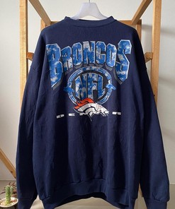 Vintage Style 90’s NFL Denver Broncos Hoodie Sweatshirt Shirt Gifts for Fans