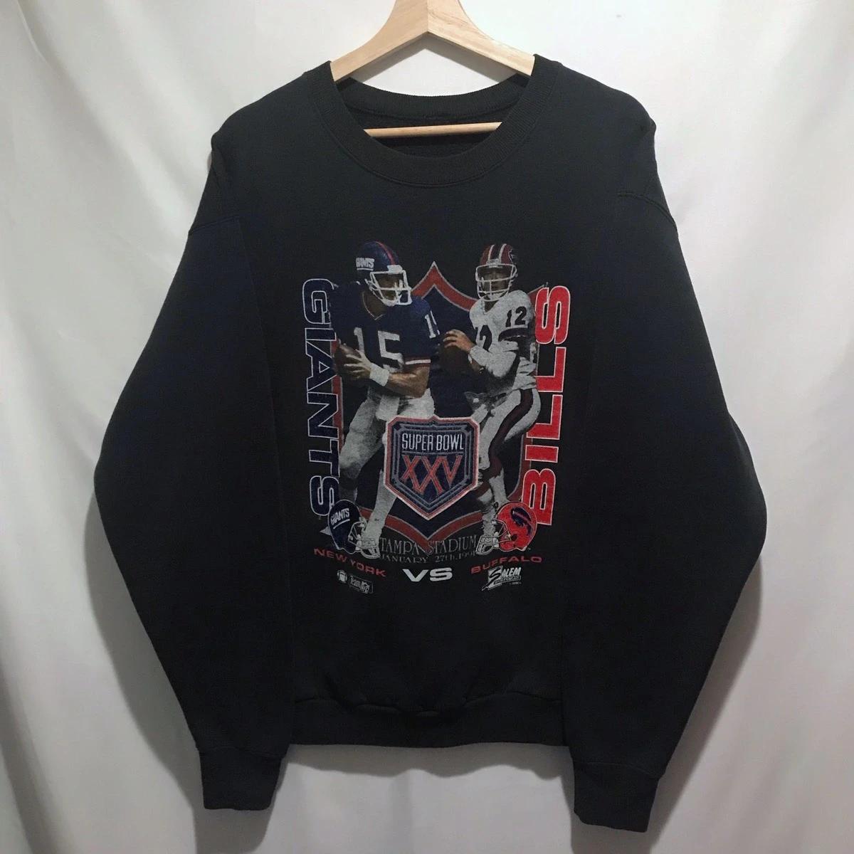 Vintage Style 90s Super Bowl Xxv NFL Sweatshirt T-shirt Ideal Gift for NFL Fans