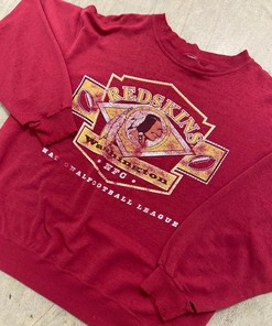 Vintage Style 90s Was Redskins NFL Sweatshirt T-shirt, NFL Football Teams Gifts For Fans