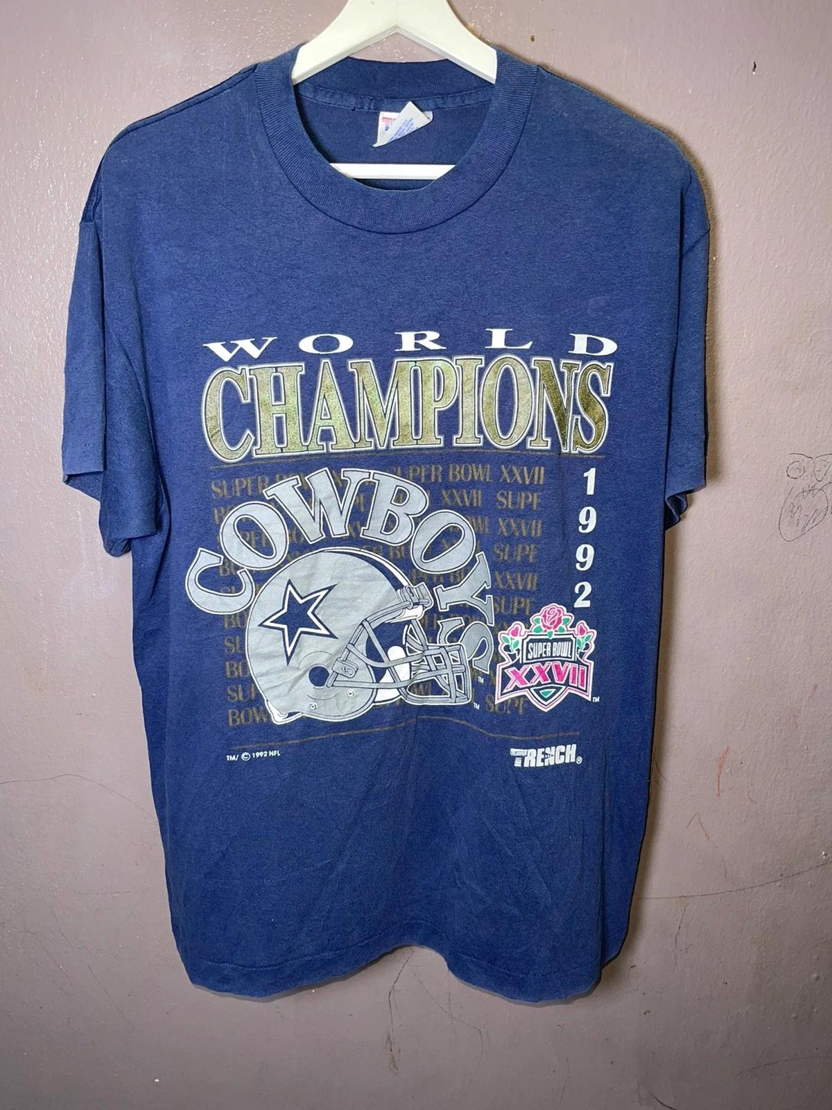 Vintage Style 90s World Champion Cowboy Sweatshirt T-shirt, NFL Football Teams Gifts For Fans