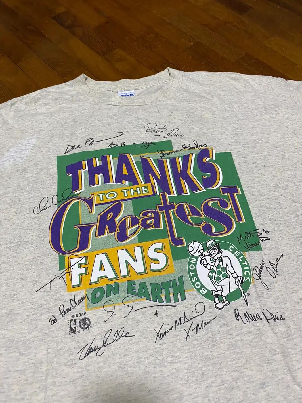 Vintage Style ‘94 Boston Celtics Thanks To The Greatest Fans On Earth Apparel For Bna Fans