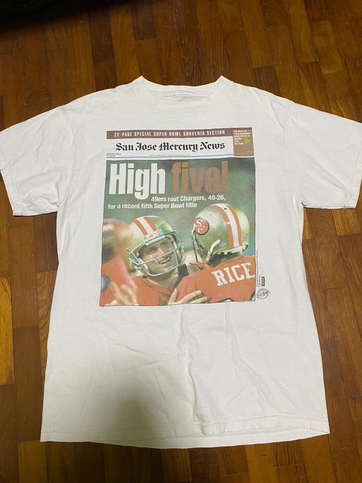 Vintage Style ‘95 49Ers Vs Chargers NFL 29Th Superbowl News Sweatshirt T-shirt Ideal Gift for NFL Fans