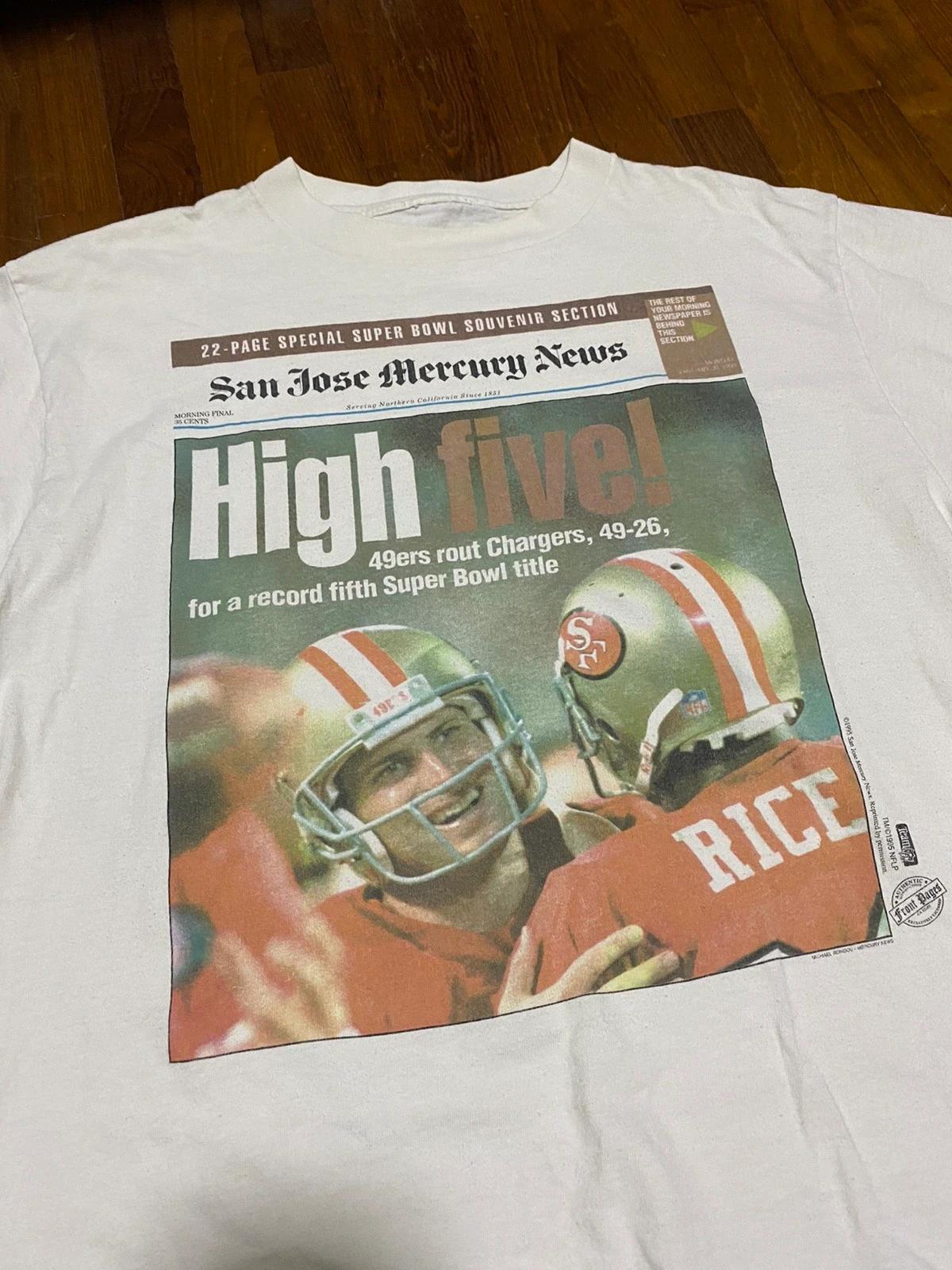 Vintage Style ‘95 49Ers Vs Chargers NFL 29Th Superbowl News Sweatshirt T-shirt Ideal Gift for NFL Fans - Image 2