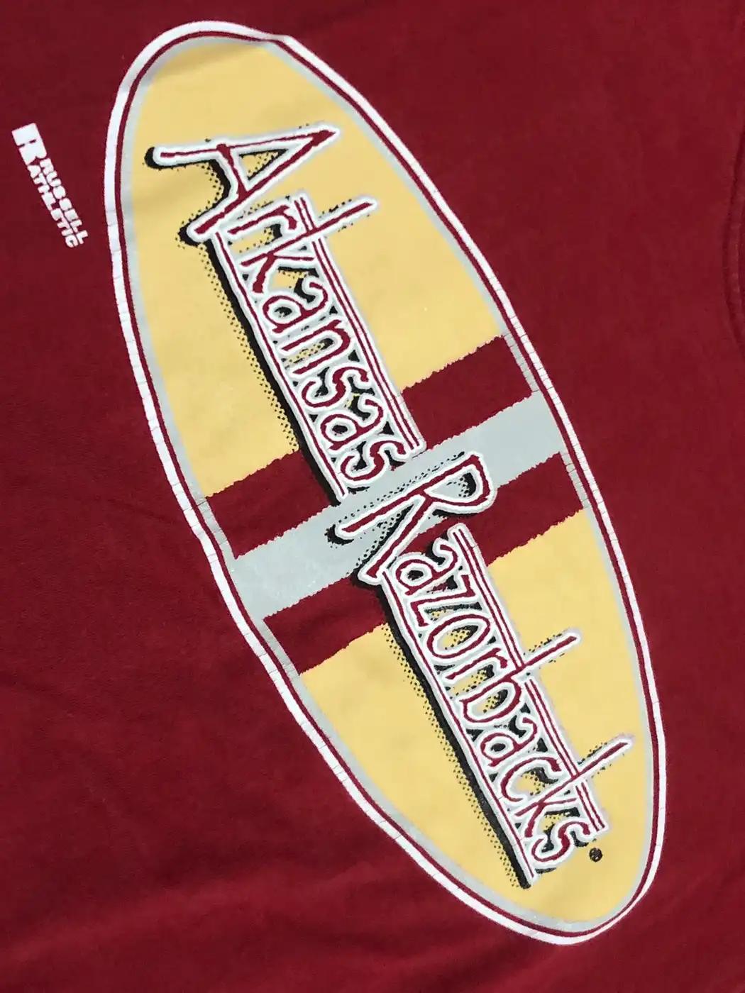 Vintage Style Arkansas Razorbacks University American Sweatshirt Gifts For Ncaa - Image 2