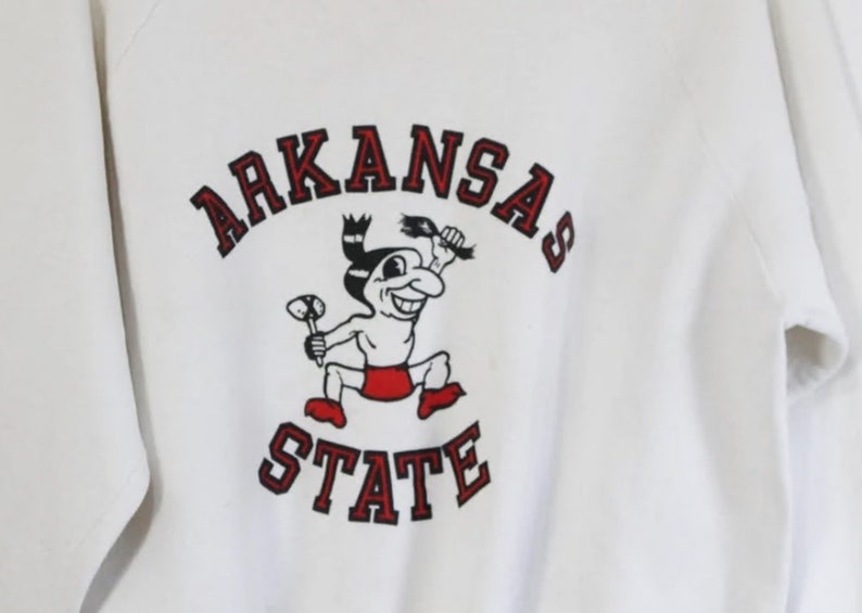 Vintage Style Arkansas State University Indians Sweatshirt, Vintage Style 90S Shirt Indians Sweater - Image 2