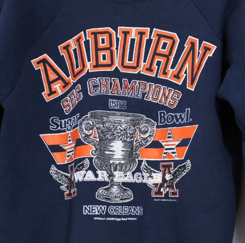 Vintage Style Auburn University Tigers Liberty Bowl Sweatshirt, Auburn Tiger Sweater - Image 2