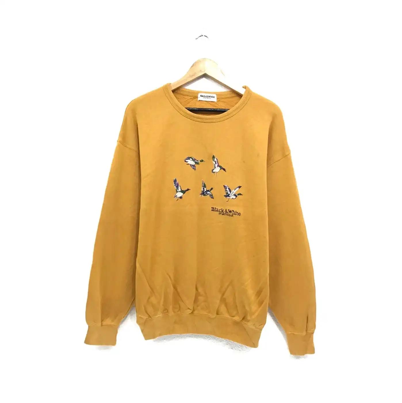 Vintage Style Black & White Sweatshirt Biglogo Animals Birds T-Shirt, Sweatshirt, And Pullover Hoodie Reprinted