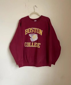 Vintage Style Boston College University American Sweatshirt Gifts For Ncaa