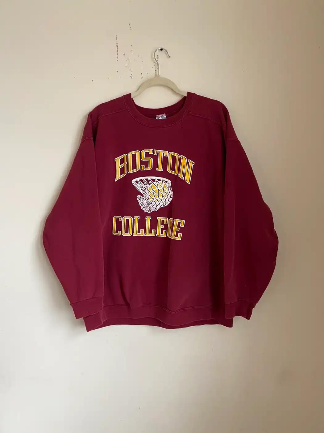 Vintage Style Boston College University American Sweatshirt Gifts For Ncaa