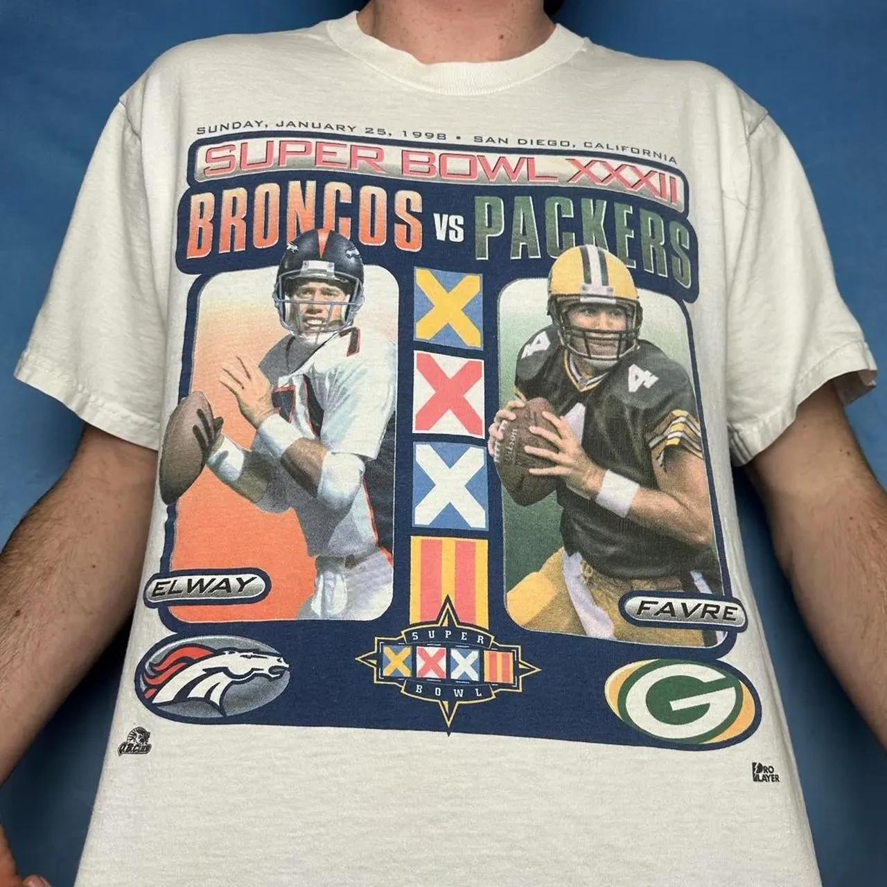 Vintage Style Broncos Packers Sweatshirt T-shirt, NFL Football Teams Gifts For Fans