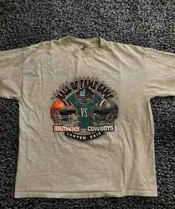 Vintage Style Browns/Cowboys ‘Hall Of Fame Game’ Sweatshirt T-shirt Ideal Gift for NFL Fans