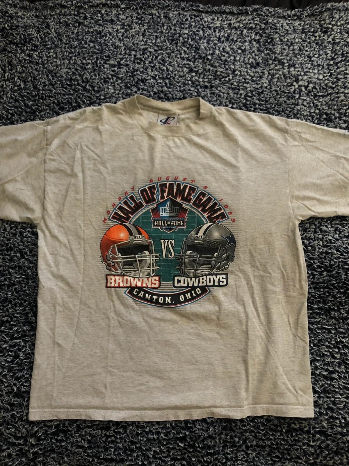 Vintage Style Browns/Cowboys ‘Hall Of Fame Game’ Sweatshirt T-shirt Ideal Gift for NFL Fans