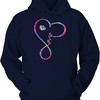 Vintage Style Bulldogs, Infinity Love University Logo Heart Pattern Gift Shirt