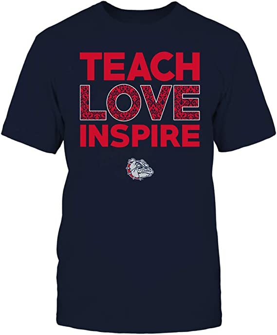 Vintage Style Bulldogs Shirt, Peace Love Bulldogs, Officially Licensed Gonzaga University Shirt