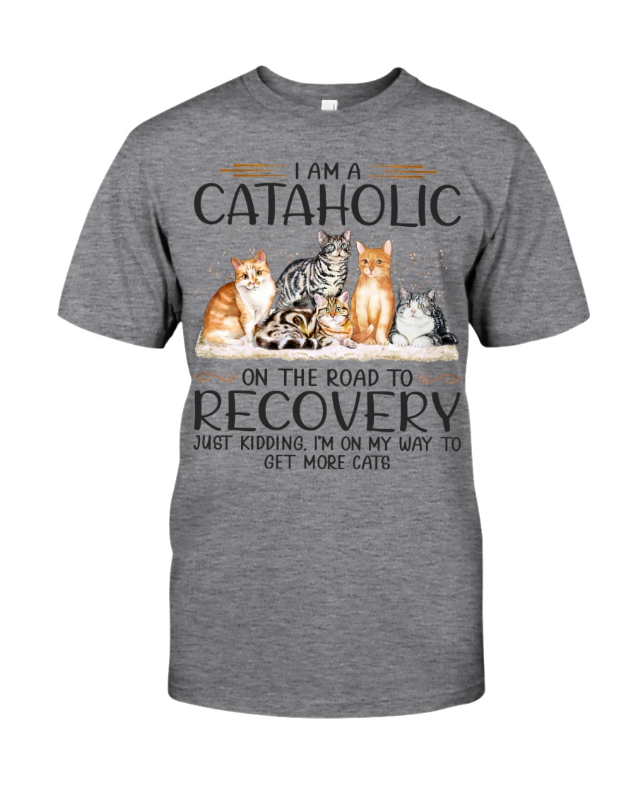 Vintage Style Cataholic T-Shirt - Admit Your Love For Cats With Humor