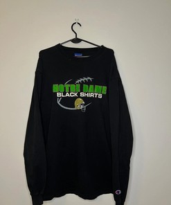 Vintage Style Champion Notre Dame Black Shirts Go Irish Ls Sweatshirt T-shirt, NFL Football Teams Gifts For Fans