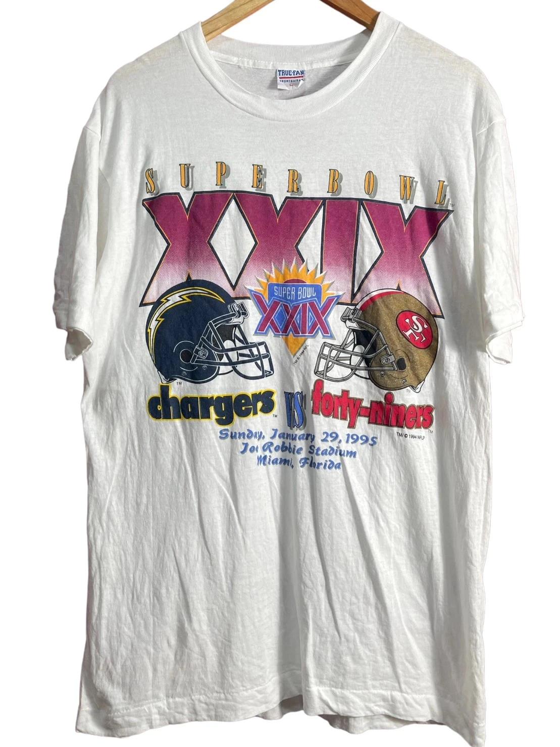 Vintage Style Chargers Vs 49Ers Super Bowl XXIX 95 Gracphic Sweatshirt T-shirt, NFL Football Teams Gifts For Fans