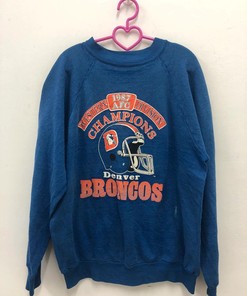 Vintage Style Denver Broncos 1987 AFC Champion Sweatshirt T-shirt Ideal Gift for NFL Fans