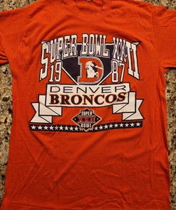 Vintage Style Denver Broncos 1987 Superbowl Xxii Single Stitch Sweatshirt T-shirt, NFL Football Teams Gifts For Fans