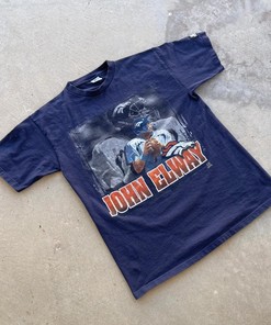 Vintage Style Denver Broncos John Elway Starter Sweatshirt T-shirt Ideal Gift for NFL Fans