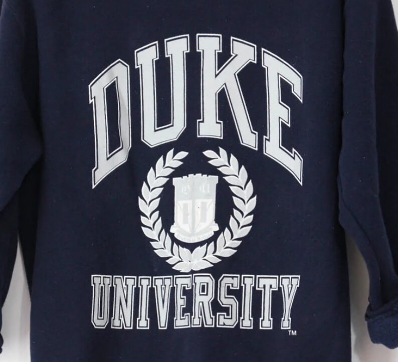 Vintage Style Duke University Blue Devils Sweatshirt, Duke University Sweater Duke University Shirt - Image 2