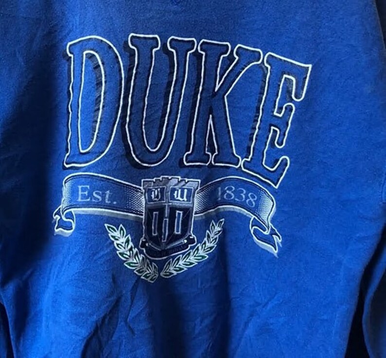Vintage Style Duke University Sweatshirt, Duke Sweater, Vintage Style 90S Shirt - Image 2