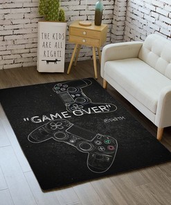 Vintage Style Gamer T-Shirt for Boys: Non-Slip Area Rug with 3D Printed Gamepad and Controller Design