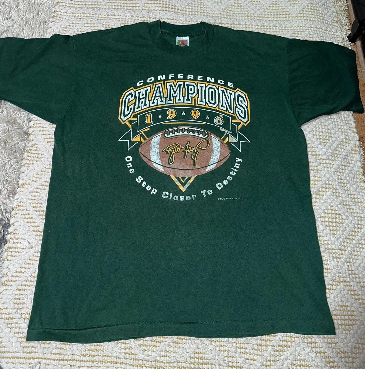 Vintage Style Green Bay Packers Conference Champions BretHoodie Sweatshirt Shirt Gifts for NFL Fans