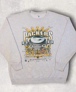 Vintage Style Green Bay Packers Super Bowl Sweatshirt T-shirt Ideal Gift for NFL Fans