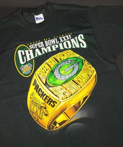 Vintage Style Green Bay Packers Superbowl 31 Championship Ring Sweatshirt T-shirt Ideal Gift for NFL Fans