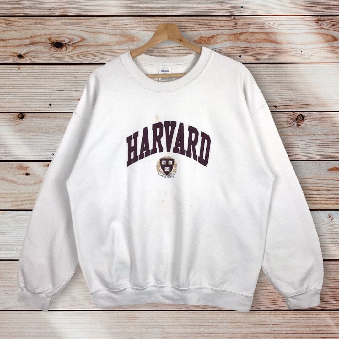 Vintage Style Harvard University Crewneck Sweatshirt Printed Spell Out Logo Harvard University Sweater Pullover Hoodie