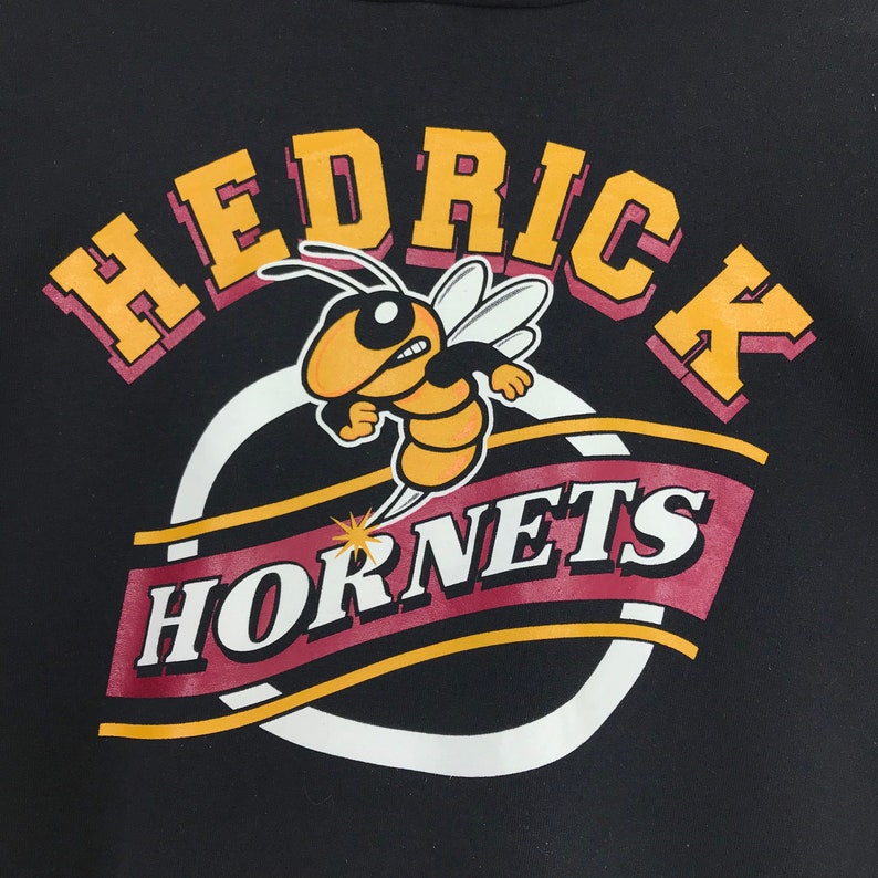 Vintage Style Hedrick Hornets Football Club Pullover Hoodie, Hedrick Hornets Sweater Pullover, Hoodie - Image 2