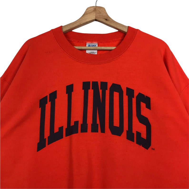 Vintage Style Illinois State University Crew Neck Sweatshirt Sweater Pullover, Hoodie - Image 2