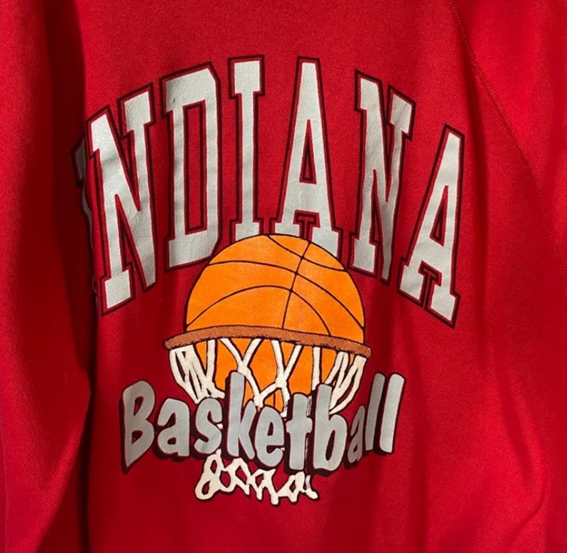 Vintage Style Indiana University Hoosiers Basketball Champions Sweatshirt, Indiana Hoosiers Sweater T-Shirt - Image 2