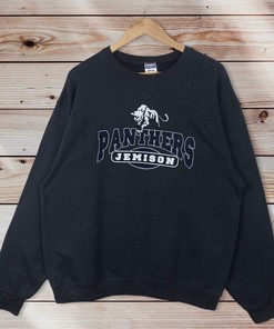 Vintage Style Jemison Panthers Football Crewneck Sweatshirt, Jemison High School Panthers Team Sweater Hoodie