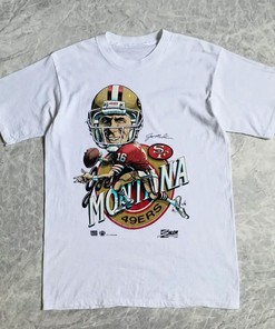 Vintage Style Joe Montana San Francisco 49Ers Caricature Nfl T Shirt Hoodie Sweatshirt Gift For Fans