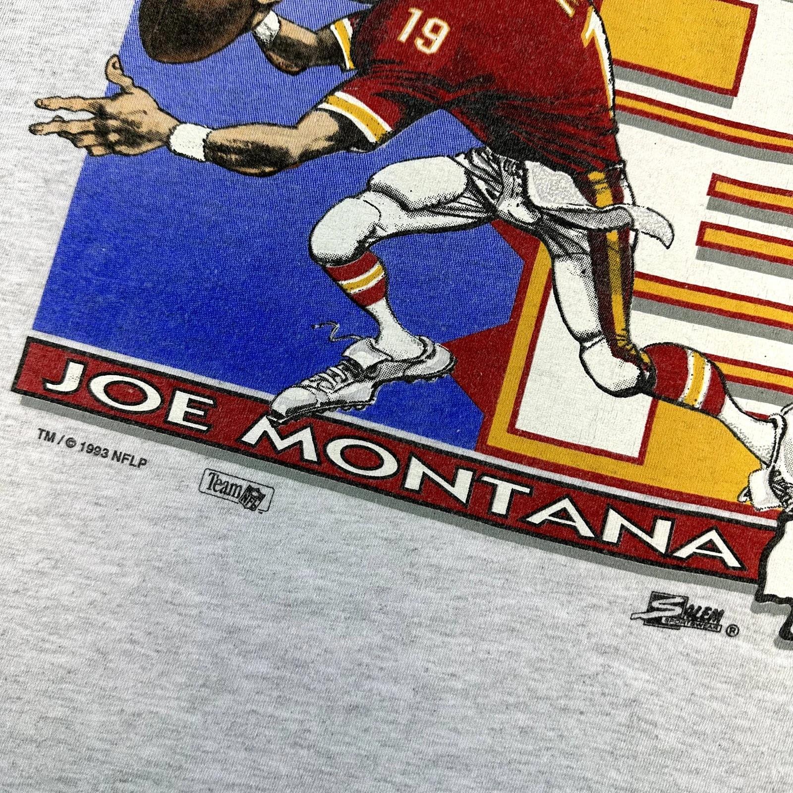 Vintage Style Joe Montana T-Shirt Gray Kansas City Chiefs Sweatshirt T-shirt Ideal Gift for NFL Fans - Image 3