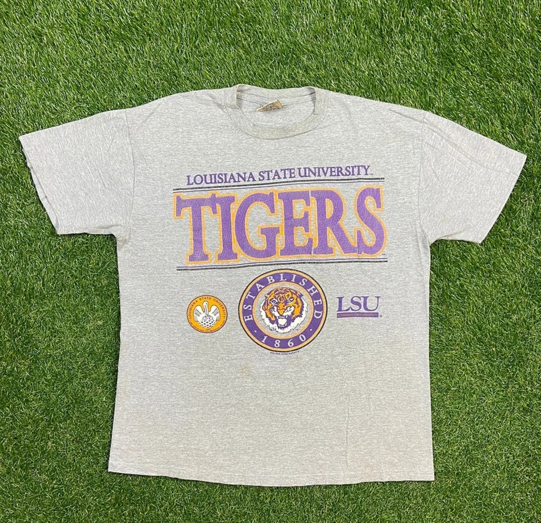 Vintage Style Louisiana State University Tigers T-Shirt, Louisiana State Shirt, Vintage Style 90 Shirt