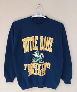 Vintage Style Made In Usa Notre Dame Fighting Irish T-Shirt Sweatshirt Hoodie American Football Gifts Lover