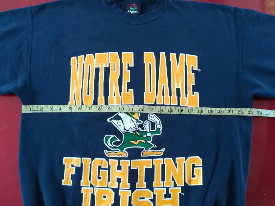 Vintage Style Made In Usa Notre Dame Fighting Irish T-Shirt Sweatshirt Hoodie American Football Gifts Lover - Image 2