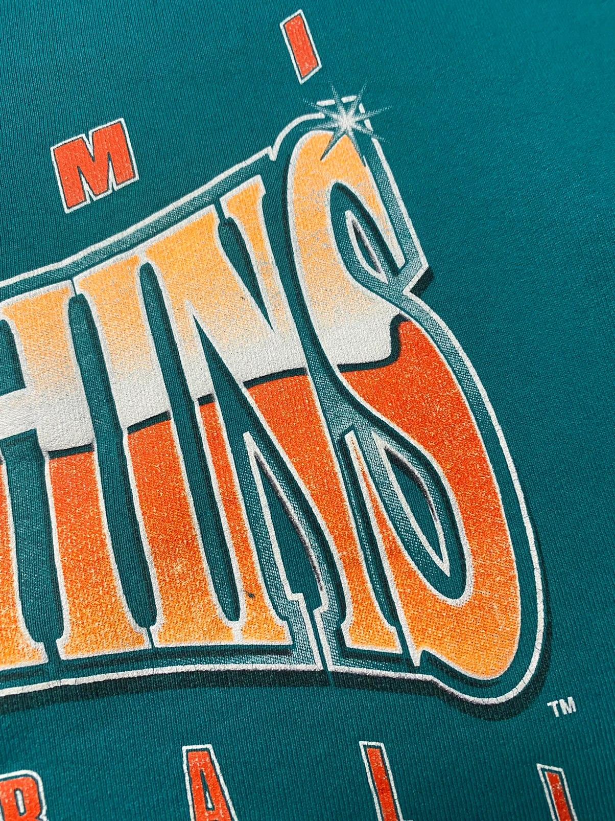 Vintage Style Miami Dolphins 1994 Big Logo Sweatshirt T-shirt Ideal Gift for NFL Fans - Image 3