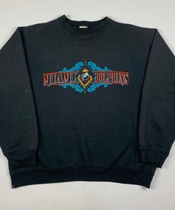 Vintage Style Miami Dolphins Thrashed Sweatshirt T-shirt Ideal Gift for NFL Fans