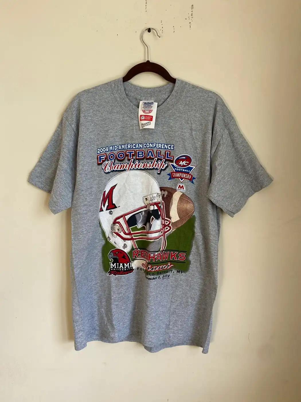 Vintage Style Miami University Redhawks Championship Sweatshirt Hoodie Football Game Day T-Shirt Lover